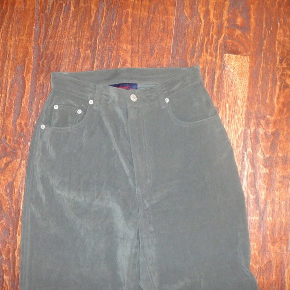 Lot of 3*MOLESKIN Suede PANTS*black~brown~olive green*David Hollis & Denim Co- 6 - Picture 7 of 9